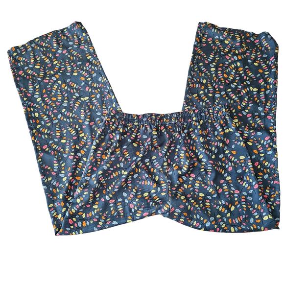 Anthropologie Stella Nova Orli leaf print blue pants size 10 - Picture 7 of 7